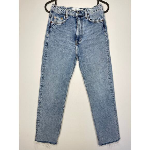 & Other stories slim jeans size 25 high rise raw hem - Picture 3 of 8